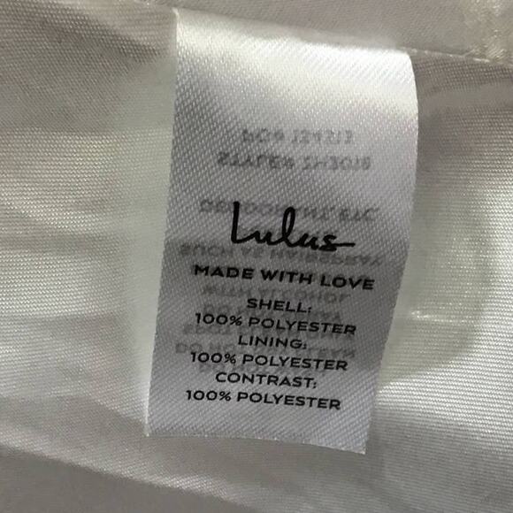 LULU'S SZ 8 M Extravagance White Ruffled Organza Mermaid Bridal Dress 0B16 *flaw - Picture 8 of 13